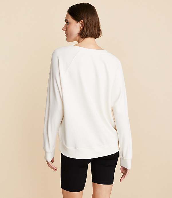 Lou & Grey Mom Embroidered Cozy Cotton Sweatshirt