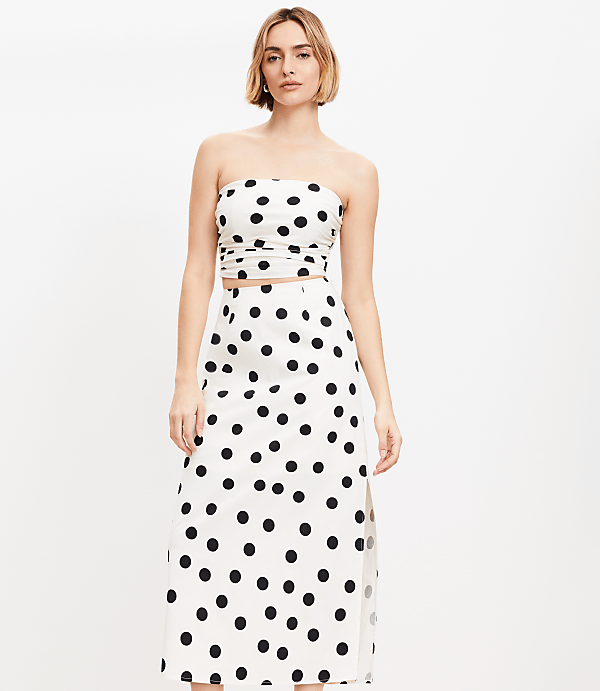Dotted Midi Skirt