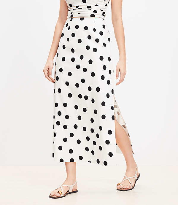 Dotted Midi Skirt