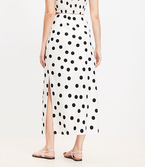 Dotted Midi Skirt