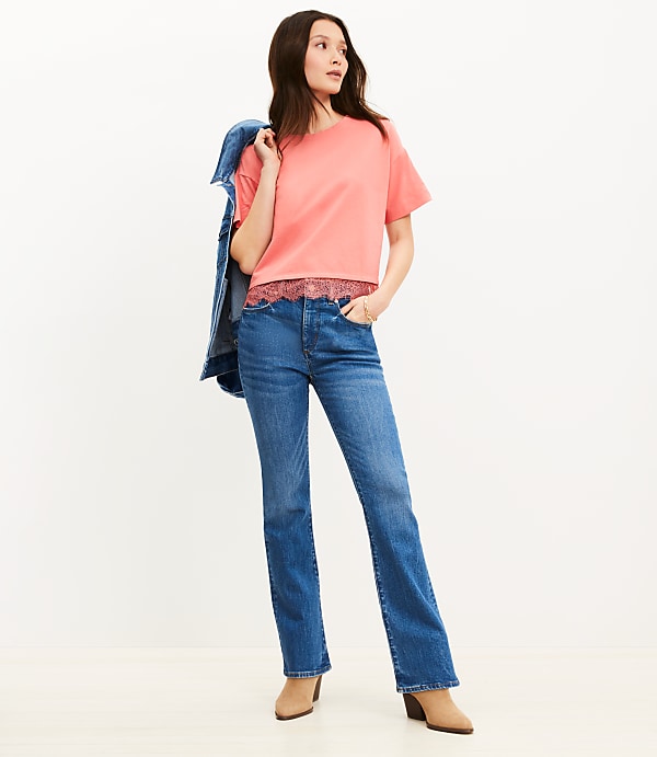 Lace Hem Jersey Modern Tee