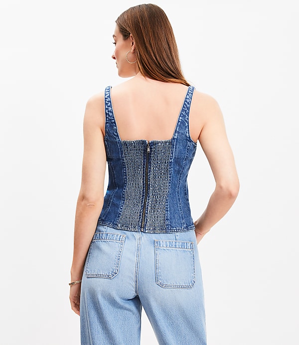 Denim Bustier Top