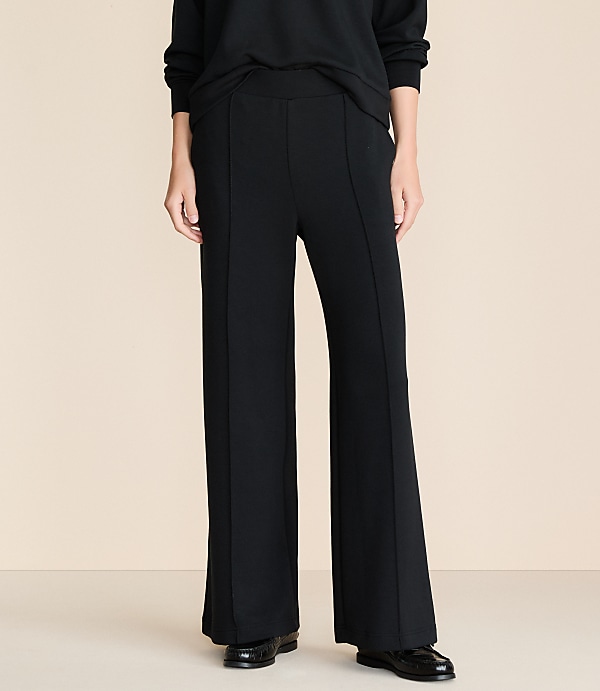 Petite Lou & Grey Scubasoft Pintucked Wide Leg Pants
