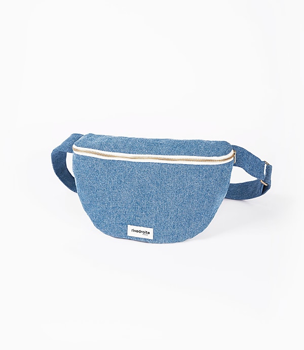 Rivedroite XL Custine Waist Bag in Stonewash Denim
