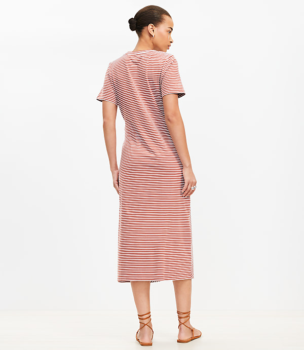 Striped Twist Midi Dress
