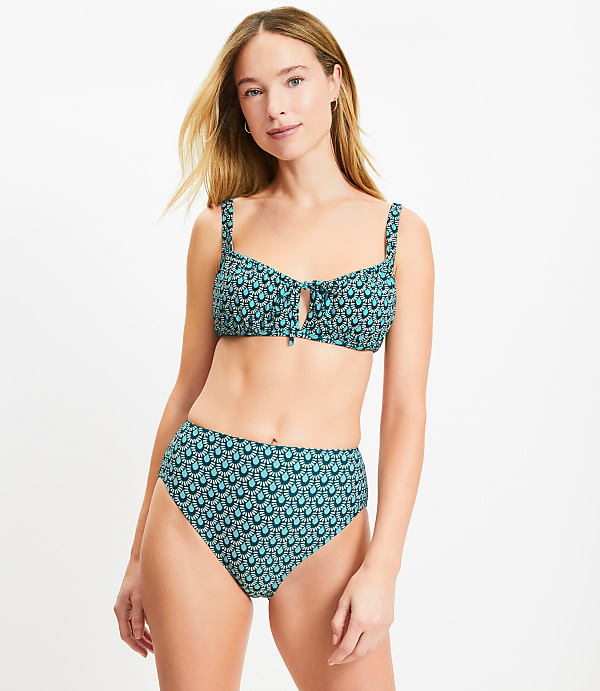 LOFT Beach Geo High Waist Bikini Bottom