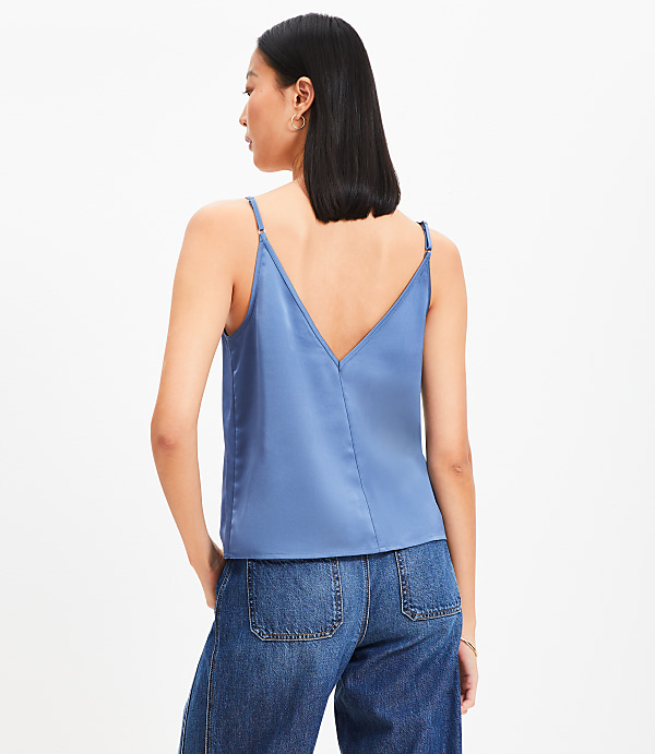 Satin Double V Cami