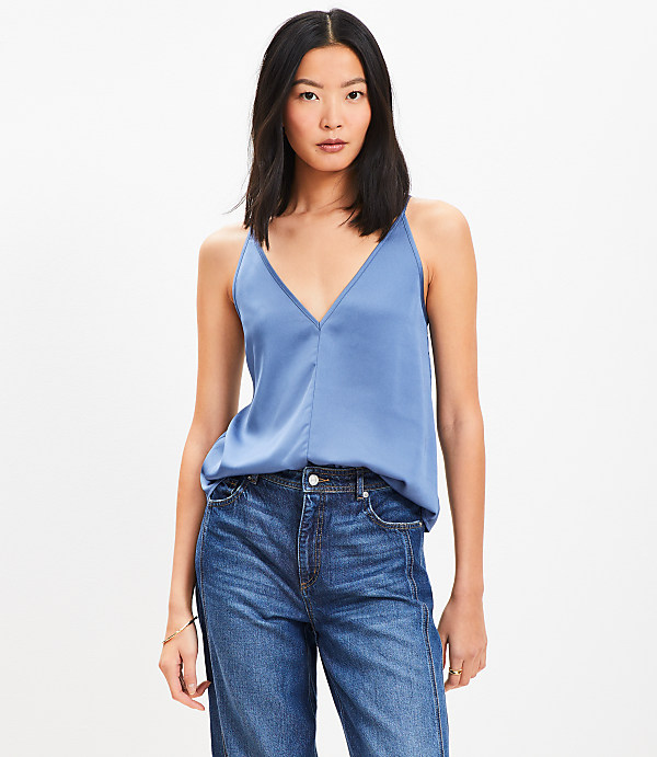 Satin Double V Cami