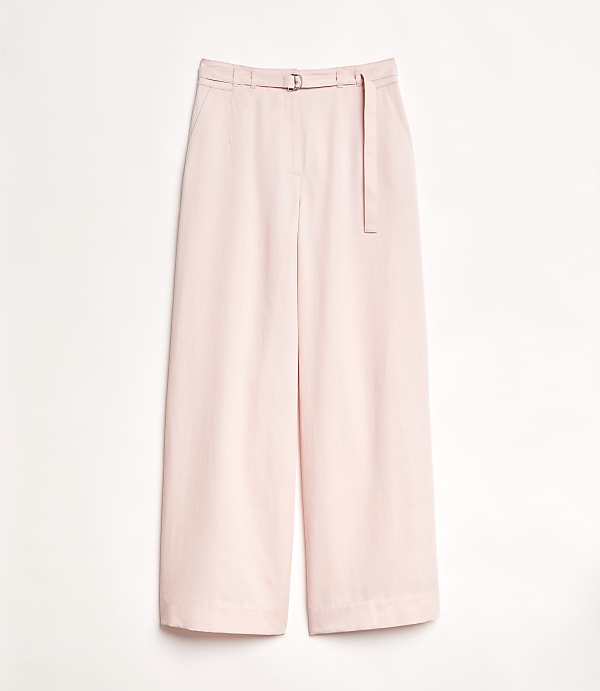 LOFT Versa Pure Spun Belted Wide Leg Pants