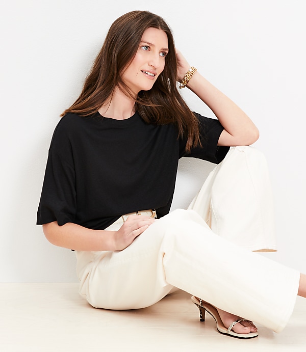 Linen Blend Modern Tee