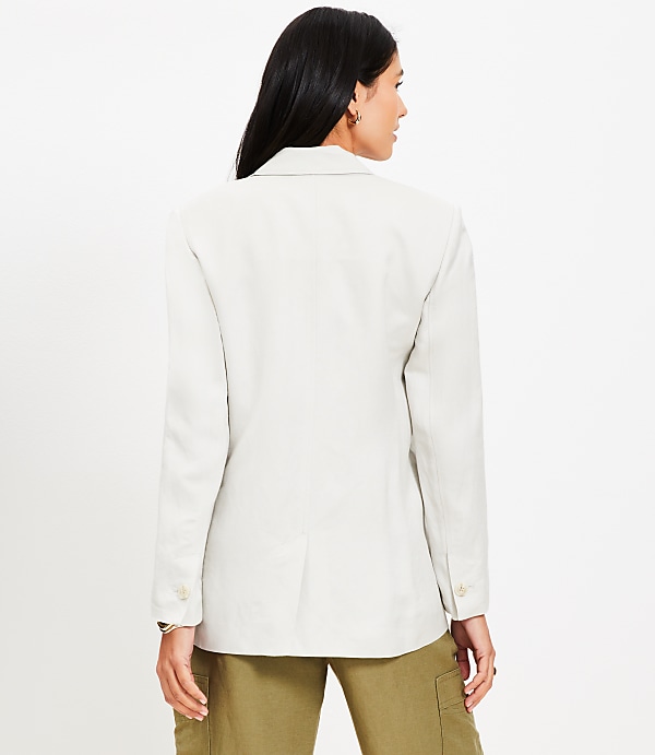 Oversized Linen Blend Modern Blazer