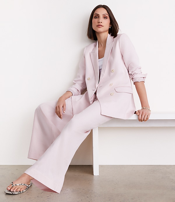 LOFT Versa Pure Spun Double Breasted Blazer