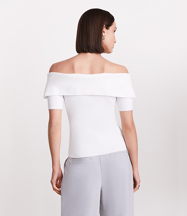 LOFT Versa Foldover Off The Shoulder Sweater