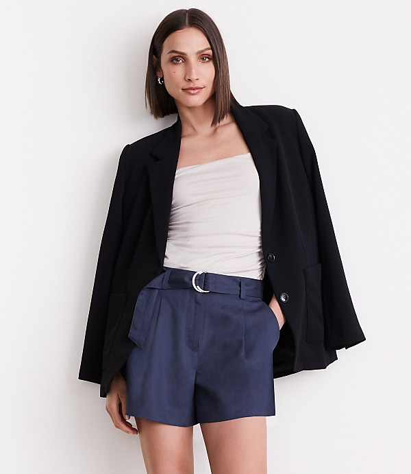 LOFT Versa 360 Knit Ruched Square Neck Bodysuit
