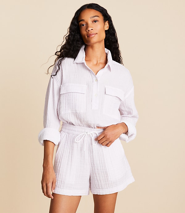 Lou & Grey Striped Triple Cloth Shorts