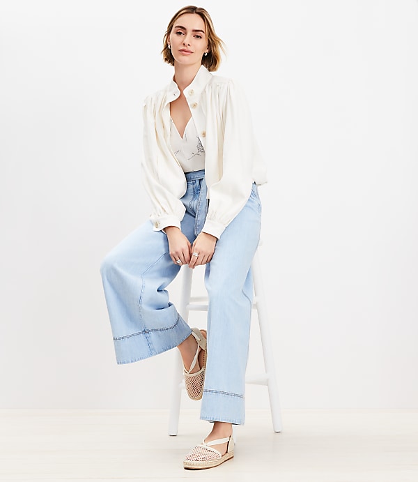 Gathered Swing Jacket