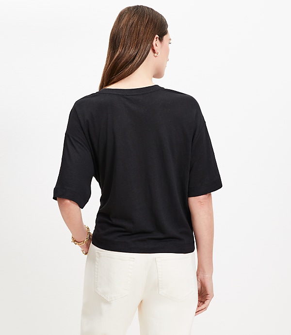 Linen Blend Modern Tee