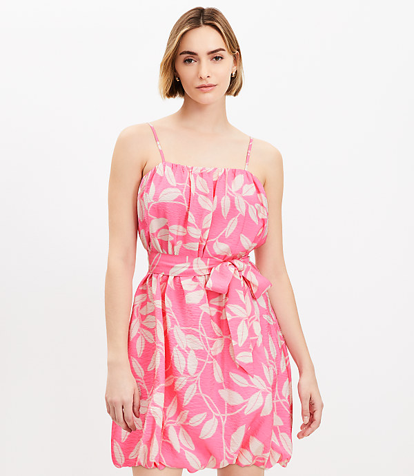 Leafed Pleated Mini Pocket Dress