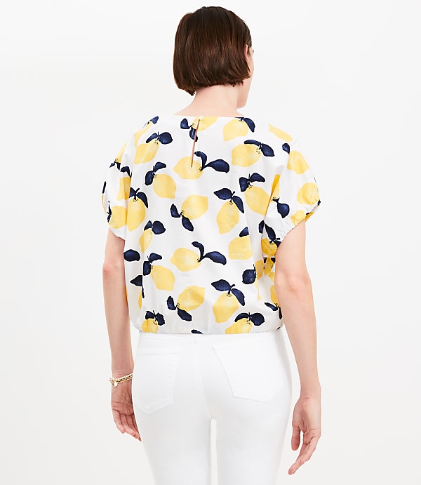 Lemon Bubble Hem Top