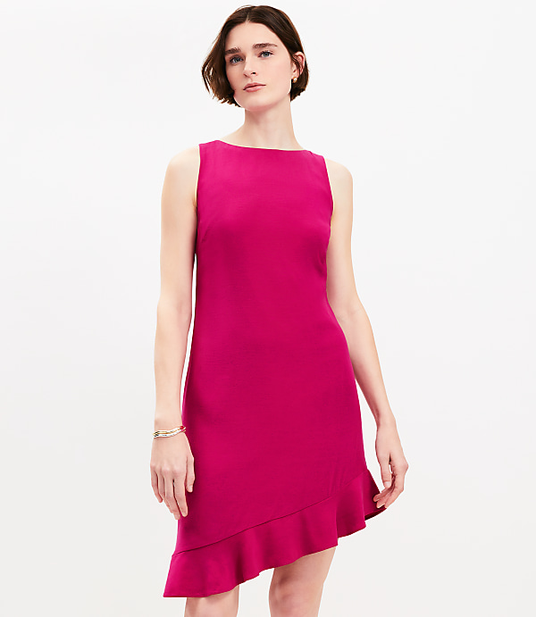 Asymmetrical Ruffle Mini Dress