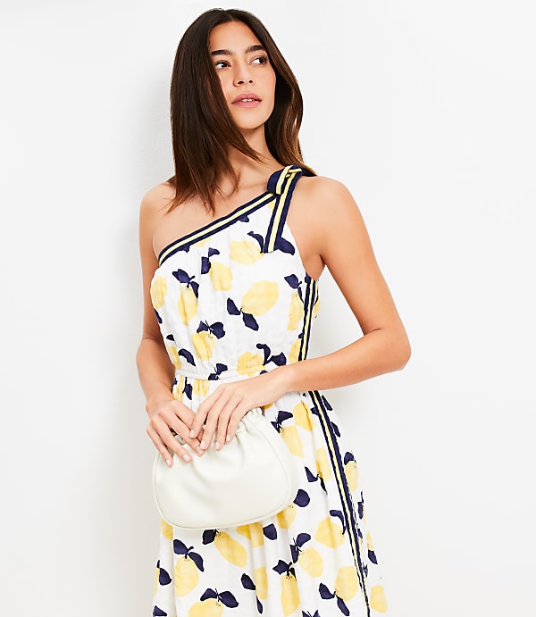 Lemon Tie One Shoulder Midi Dress