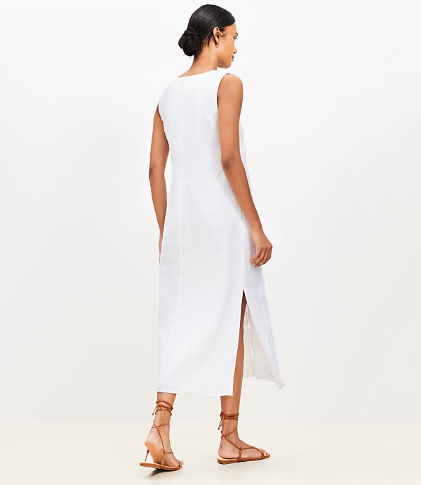 Linen Vest Midi Dress
