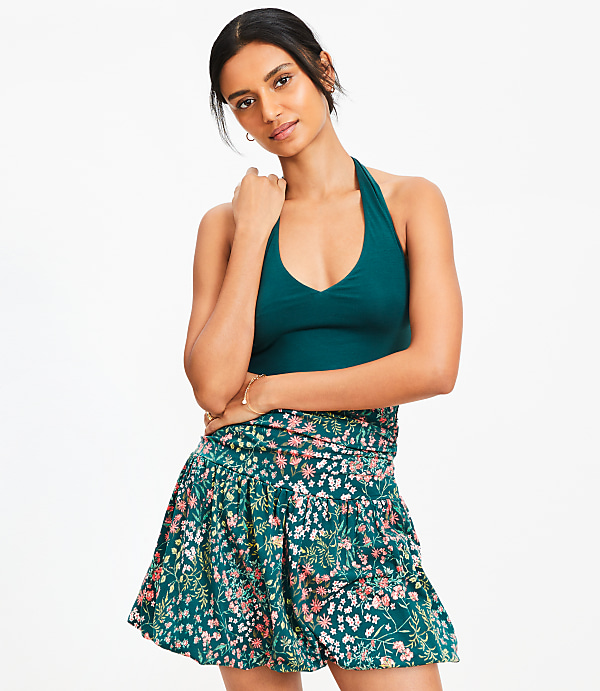 Garden Bubble Hem Mini Skirt