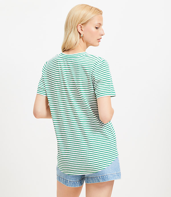 Striped Everyday V-Neck Tee