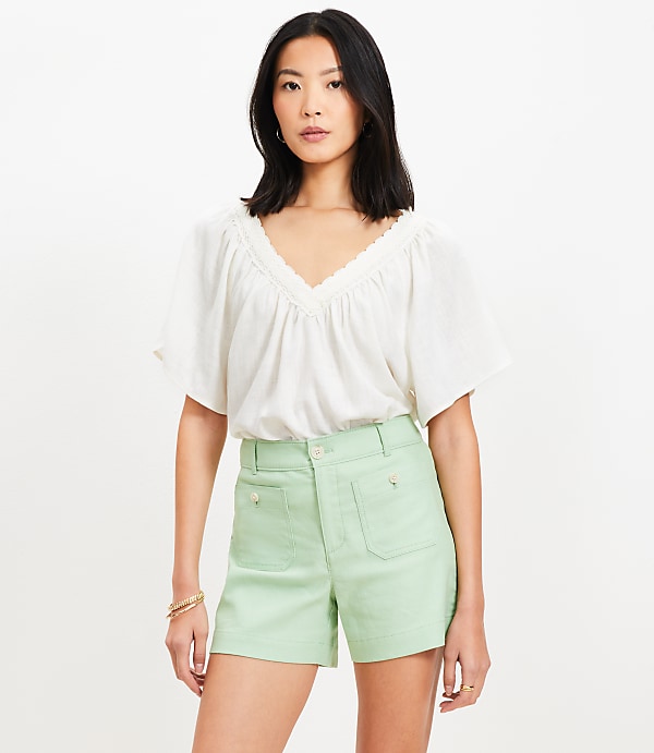 Curvy Palmer Shorts in Twill
