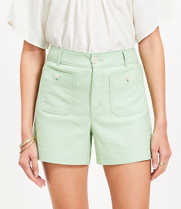 Curvy Palmer Shorts in Twill
