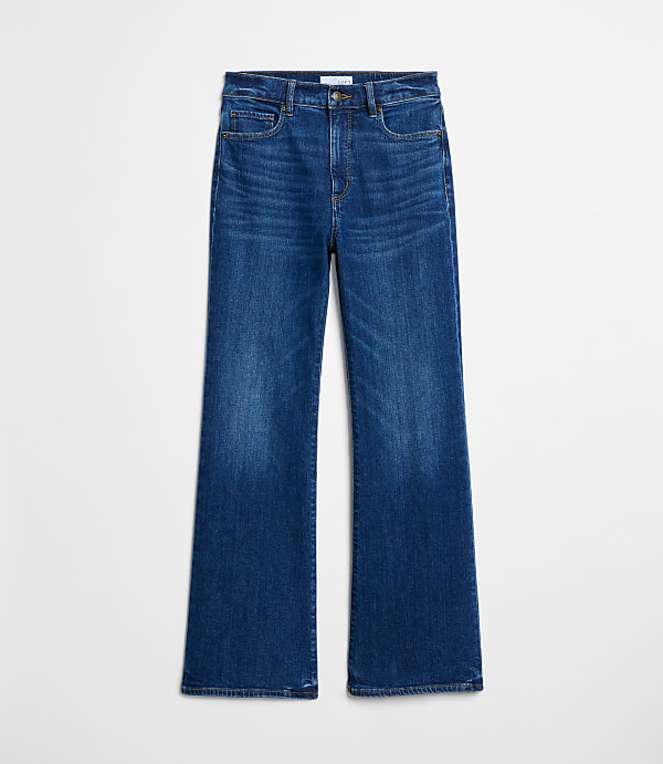 High Rise Relaxed Flare Jeans in Medium Wash
