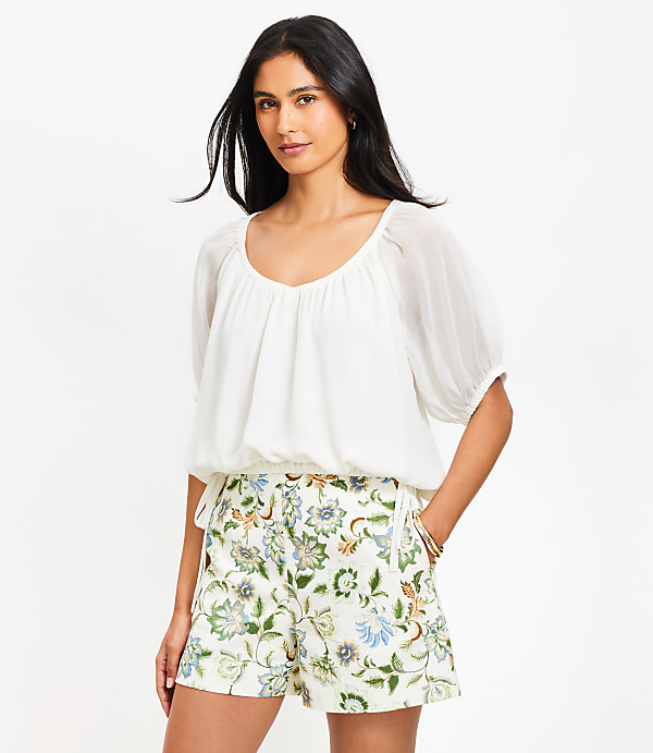 Side Tie Bubble Top