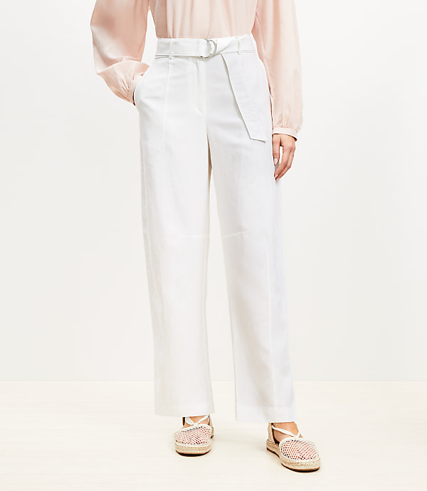 Belted Barrel Pants