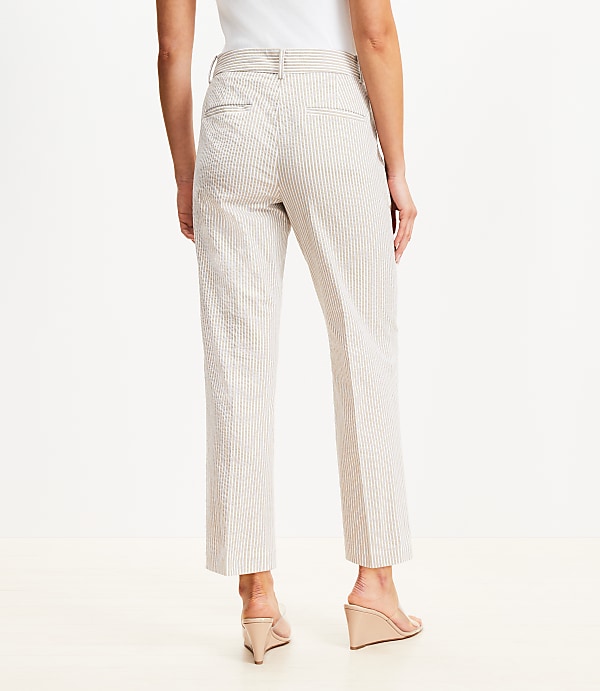 Riviera Slim Pants in Striped Seersucker