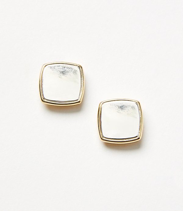Mixed Metal Stud Earrings