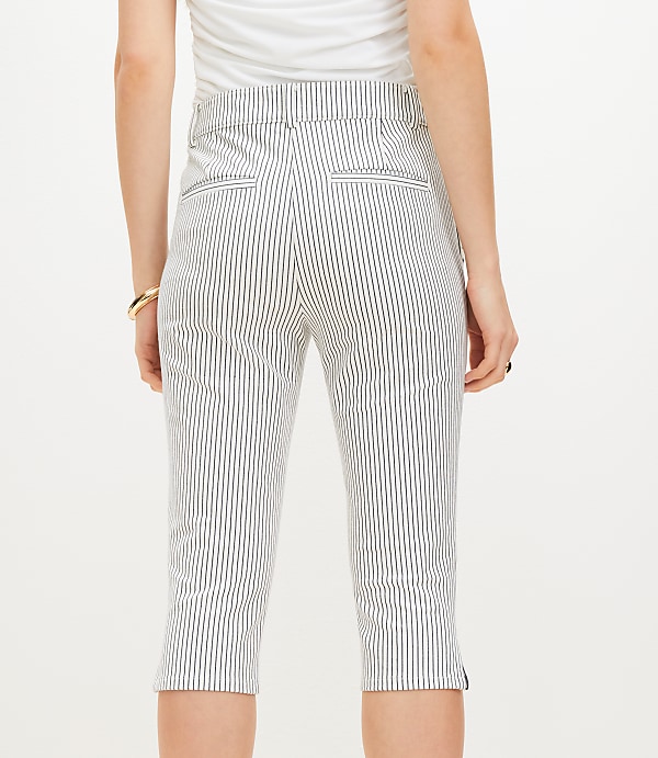 Capri Pants in Striped Bi-Stretch