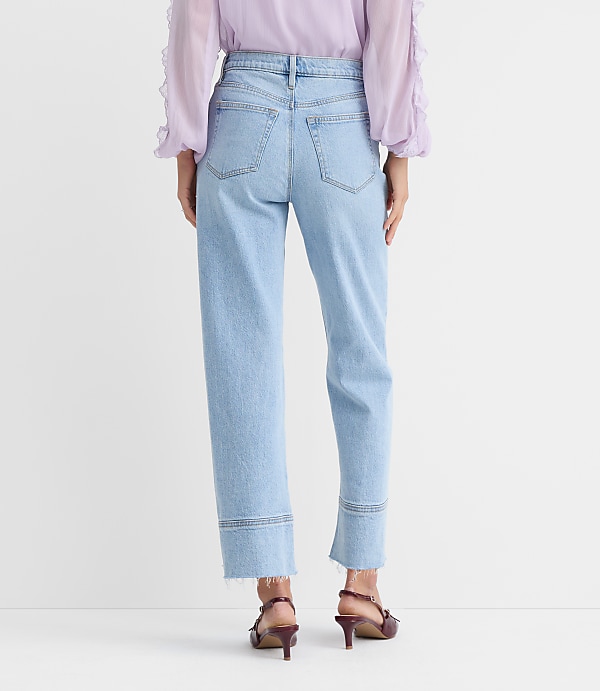 Fresh Cut High Rise Straight Jeans in Light Wash Indigo