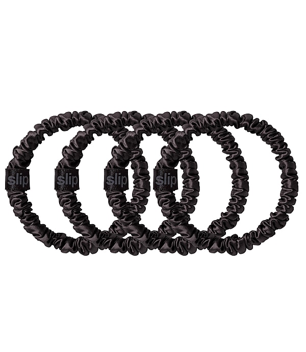 Slip Silk Black Skinny Scrunchies