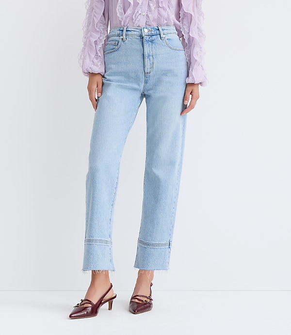 Fresh Cut High Rise Straight Jeans in Light Wash Indigo