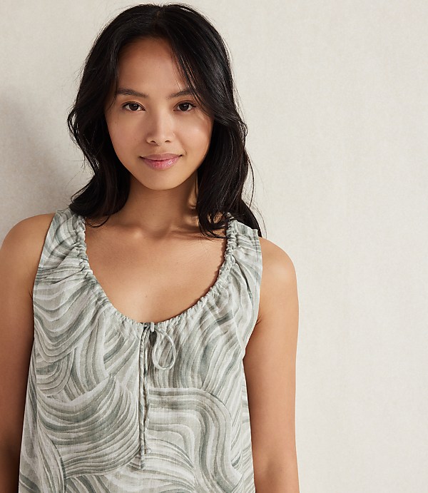 Haven Well Within Organic Cotton Linen Watercolor Sleep Dress