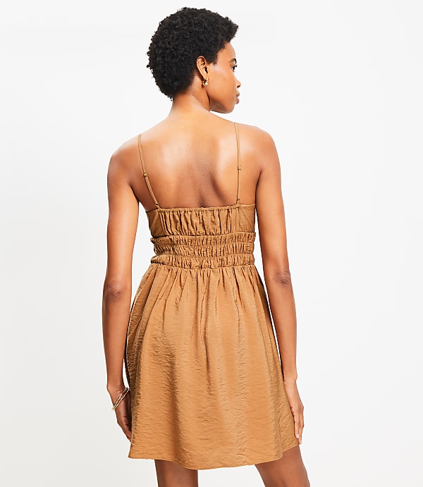 Smocked Strappy Mini Dress