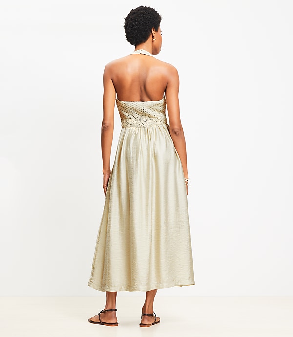 Crochet Halter Midi Dress