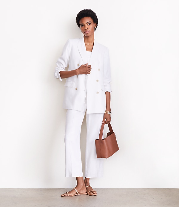 Petite LOFT Versa Pure Spun Double Breasted Blazer