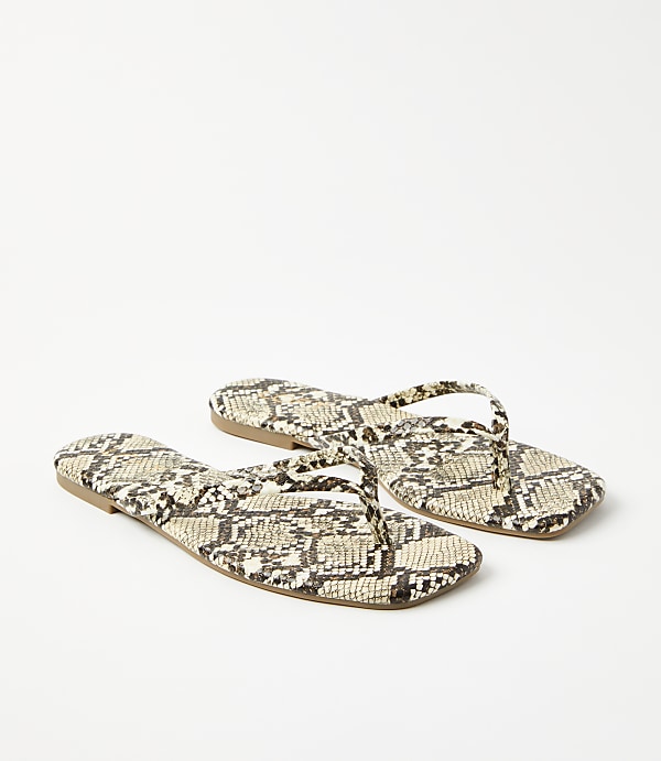 Square Toe Flip Flops