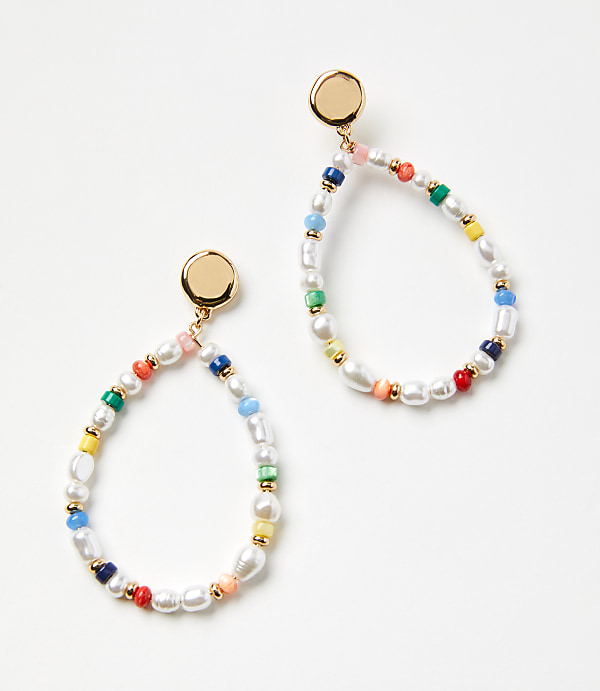 Pearlized Teardrop Earrings
