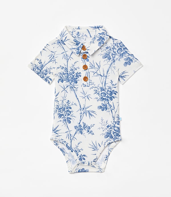Posh Peanut X LOFT Palm Short Sleeve Collared Bodysuit