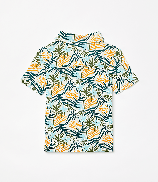 Posh Peanut X LOFT Sunset Short Sleeve Collared Henley Top