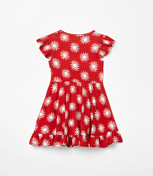 Posh Peanut X LOFT Sunny Cap Sleeve Ruffled Twirl Dress
