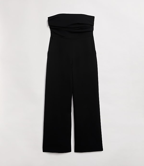 LOFT Versa Crepe Drape Strapless Jumpsuit