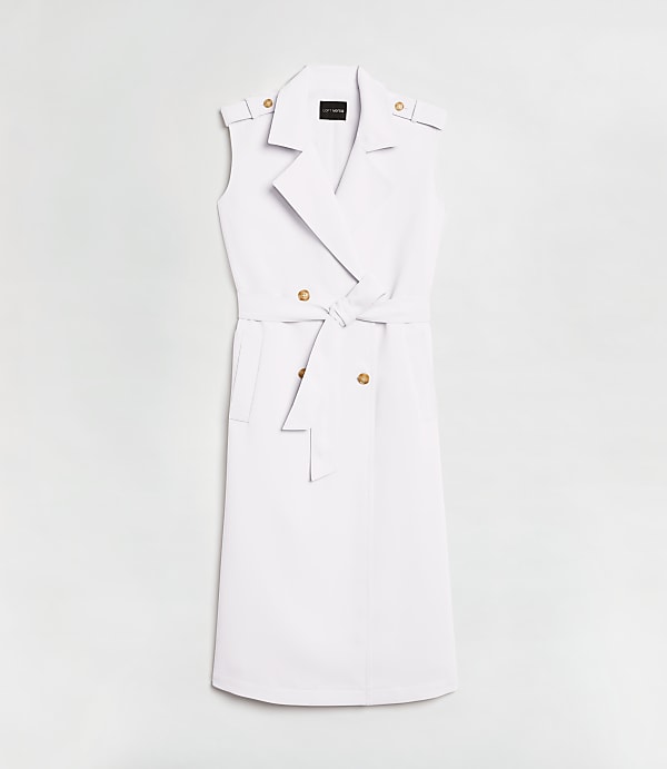 LOFT Versa Crepe Drape Trench Vest